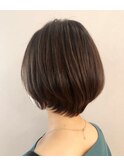 かんしゃ【Mariko】ショートボブ×ツヤ艶グレイカラー