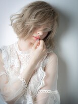 カバーヘアアンドスパ ブリス 浦和(COVER HAIR&SPA bliss)&nbsp;透け感シルバーシースルーカラールーズヘアx浦和10代20代30代