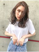 クールショート/ボブルフ/ピンクベージュ/シルバーカラー
