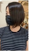 ナチュラルストレート&暗髪艶髪
