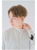 【Gallica】波打ちセンターパート束感ハイトーンブリーチカラー