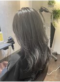 Wカラー × パールシルバー  ブリーチ2回以上~