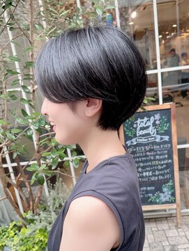 ネオリーブアイム 横浜西口店(Neolive aim) くびレイヤーエモージュグレージュ大人可愛い黒髪ショートボブ