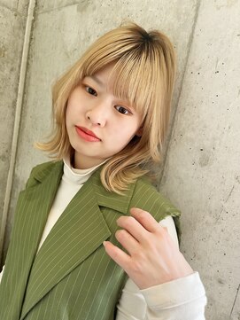 フェイバー 警固店(FAVOR) 【FAVORチーフ】ハイトーンくびれボブ　パーソナルカラー診断