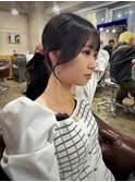 【後れ毛顔周りカット】【韓国ヘア】