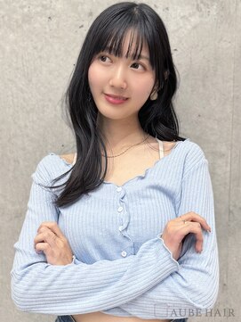 オーブ ヘアー ビーチ 藤沢店(AUBE HAIR beach) 20代・30代_小顔見せ韓国風ロングヘア
