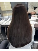 エアリーロング髪質改善カラーアッシュグレージュ