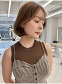 韓国ボブ切りっぱなしボブレイヤーカット