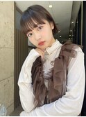 ミニボブ×外ハネ×カカオブラウン 《丹下》
