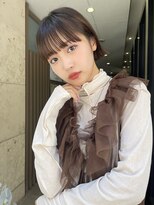 ウィステリアプラスワン 銀座一丁目(WISTERIA PLUS1)&nbsp;ミニボブ×外ハネ×カカオブラウン 《丹下》