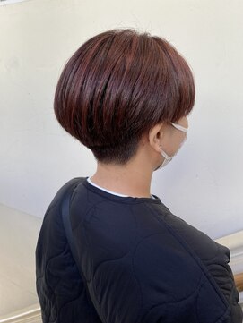 モリオ フロム ロンドン 成増店 【morio成増/一戸】ハンサムショートカシスレッドカラー