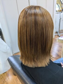 オブジェ ヘアープロデュース 髪質改善縮毛矯正×ライトカラー