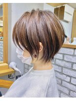 30代/40代 絶壁解消・小顔前下がりショートボブ【中村】