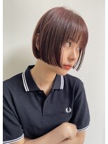 トリッカ 銀座(tricca)&nbsp;ミニボブ/アプリコットベージュ/前髪カット