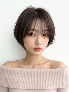 大人ミニマム小顔ショートボブ