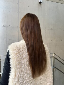 ブリーチ無しの明るめブラウン