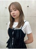 ハッシュカット20代30代40代柔らかベージュフェアリーレイヤー