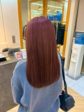 ユニ バイ マグ 長野店(Uni.by Mag) " 透け感抜群" ダブルカラー チェリーピンクベージュ