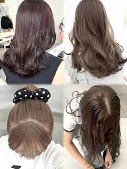 チグン(Jigun)の写真/【駅家】ダメージレスで艶と透明感のある色味を表現できる韓国風カラーや赤味0のグレージュカラーもお任せ