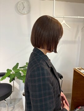  fit stand 千葉/ショートボブ/カット/パーマ/ダブルカラー/トリートメント/縮毛矯正 イメチェン/ピンクベージュ/アンブレラカラー[千葉]