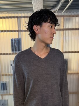 PARKiiiNG 心斎橋　ブリーチ/ダブルカラー/パーマ/メンズ【パーキング】 ニュアンスパーマ