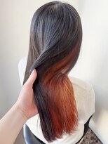 サラジュ 仁川店(SARAJU)&nbsp;【Wカラー特化】森山担当　インナーブリーチ×オレンジ