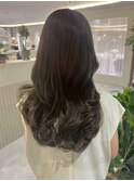桑名ロングレイヤーカットハッシュカット透明感カラー重めロング