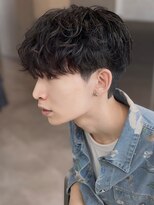 ネクストメンズ 表参道(NEXT men's)&nbsp;ツーブロック 韓国風マッシュ シャドウパーマ ニュアンスパーマ