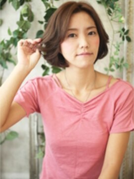 モニカ 横須賀中央店(Monica) カーラー仕上げの、しっとり内巻きショートボブ