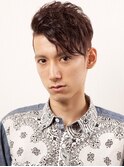 かき上げツーブロックセミウェットショートレイヤー