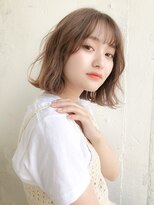 アッシュグレージュ×外ハネ