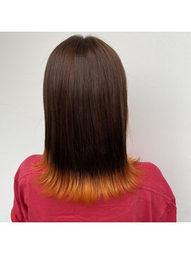 サロンドミルク 溝の口店(salon de MiLK) オレンジ裾カラー♪