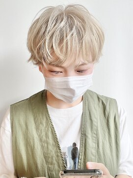 モリオフロムロンドン 原宿本店(morio from London) 【morio原宿】トリプルカラー ハイトーンマッシュ 横沢