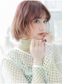 春パーマシースルーバングくせ毛風波巻きボブh2越谷20代30代40代