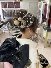 デザインヘアーピアジェ 八木店(DESIGN HAIR PIAGET) ☆２０２４ピアジェ成人式１☆着付・アップ・メイク振袖レンタル