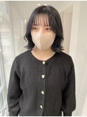 【くびれボブ×ダークグレー】