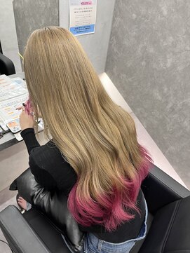 ファイブバイジエクト 堀江(FIVE by The Ect) ミルクティーベージュ　ピンク