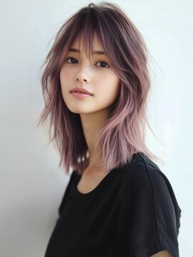 アルトリスト(Altruist Aging×HAIR&SPA) ★ダークアッシュ大人ガーリーボブ着物ミディアムレイヤーカット