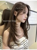 (lilley内堀)センター分け×顔まわり×レイヤーカット