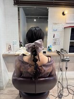 コワファーストナガサキシャンプーボーイ(COIFF1RST NAGASAKI SHAMPOO BOY)&nbsp;編みおろしアレンジ