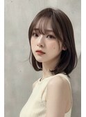 大人かわいい 小顔抜け感ショートボブ×グレージュ【grow赤羽】