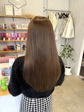 シェル 津山の手店(shel) 20代30代40代髪質改善カラーアッシュベージュ艶感ストレート