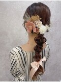 ふわふわ編み下ろしヘア