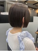 【GEEKS渋谷】切りっぱなしボブ/小顔カット/ショコラブラウン/夏