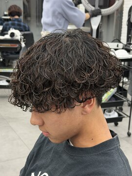 オーバルバイアピッシュ(OVARL by apish) 波巻きプードル/メンズパーマメンズカット波巻きスパイラル