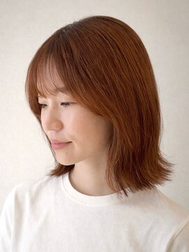 キリ 逗子(kiri) 逗子葉山ヘアカラー外ハネボブタッセルボブシースルーバングY24
