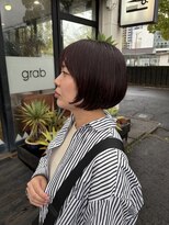 ヘアーサロン グラブ(hair Salon grab)&nbsp;前上がりボブ×ピンクブラウン