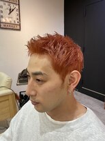 メンズヘア アリエス(men's hair ARIES)&nbsp;オレンジカラー×スパイキーショート