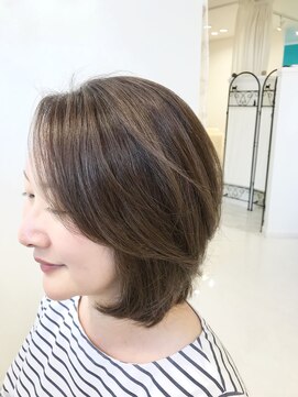 ヘアーアンドメイク ドレス(DRESS) アプリエミドルカラー　モノトーン