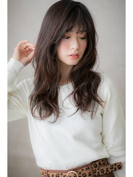 モッズヘア 越谷(mod's hair) ダークアッシュ韓国風小顔ゆるふわロングY越谷20代30代40代